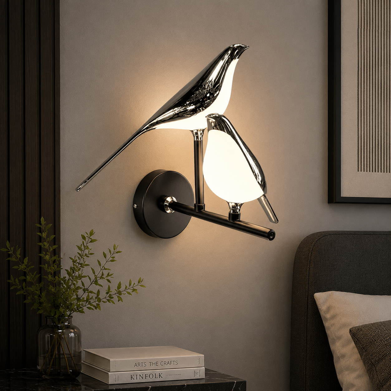 Світлодіодне бра пташки Artlight 21130/2W CH, 2 × 7 Вт, чорний + хром Світлодіодне бра пташки Artlight 21130/2W CH, 2 × 7 Вт, чорний + хром