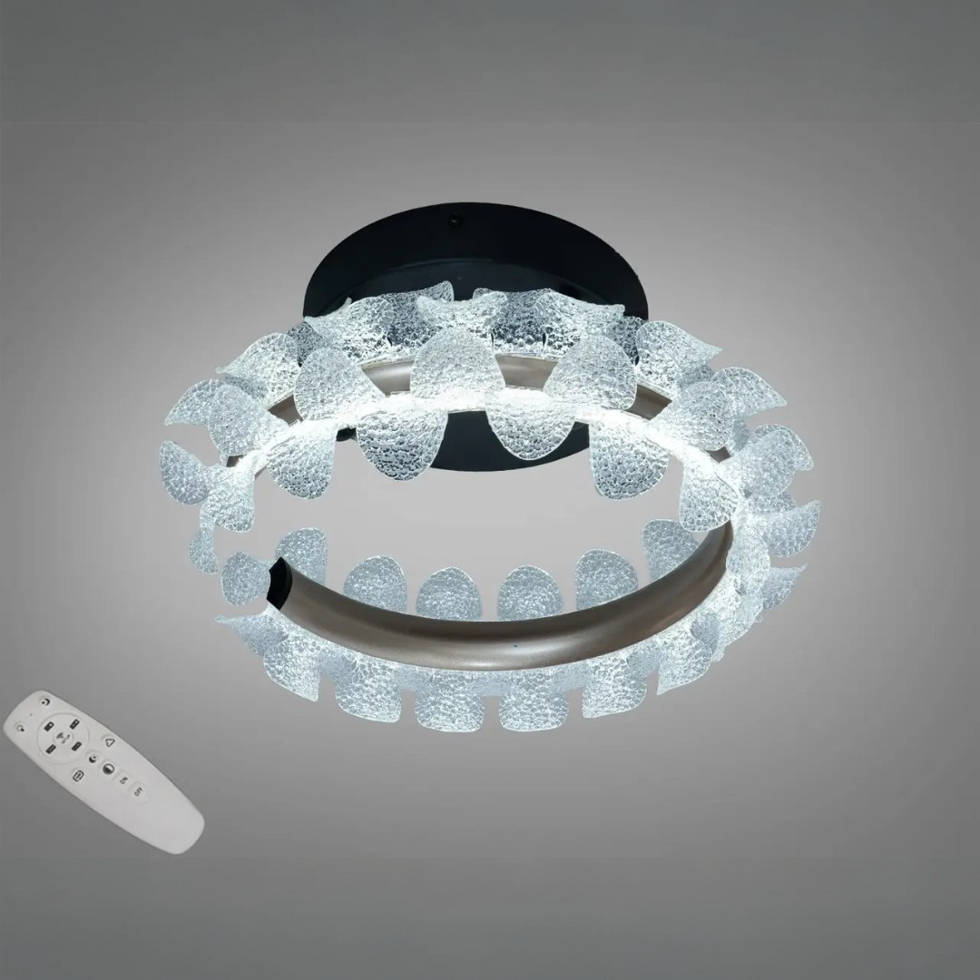 Стельова LED люстра Diasha 2511/400CG графіт 40W з пультом 7 м2