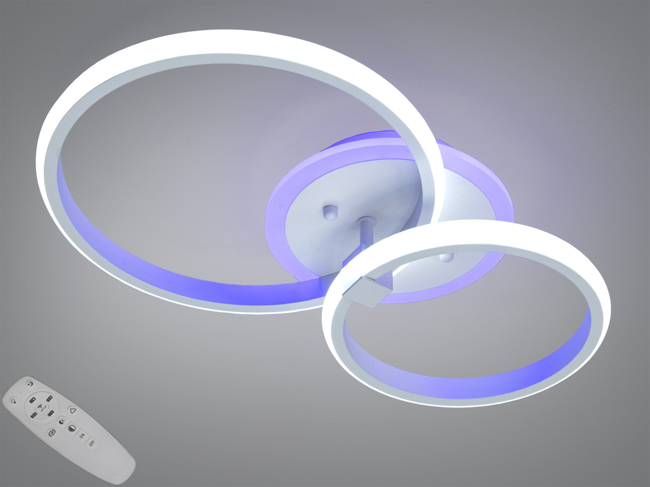 Люстра стельова Diasha 2526/2WH LED 3color біла 2 кільця пульт Люстра стельова Diasha 2526/2WH LED 3color біла 2 кільця пульт