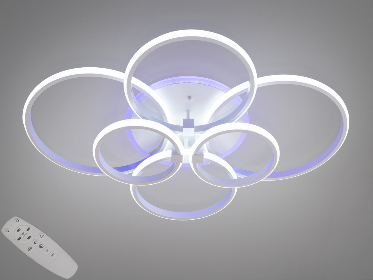 Стельова LED люстра Diasha 2526/6WH LED 3color біла 135Вт пульт димер Стельова LED люстра Diasha 2526/6WH LED 3color біла 135Вт пульт димер