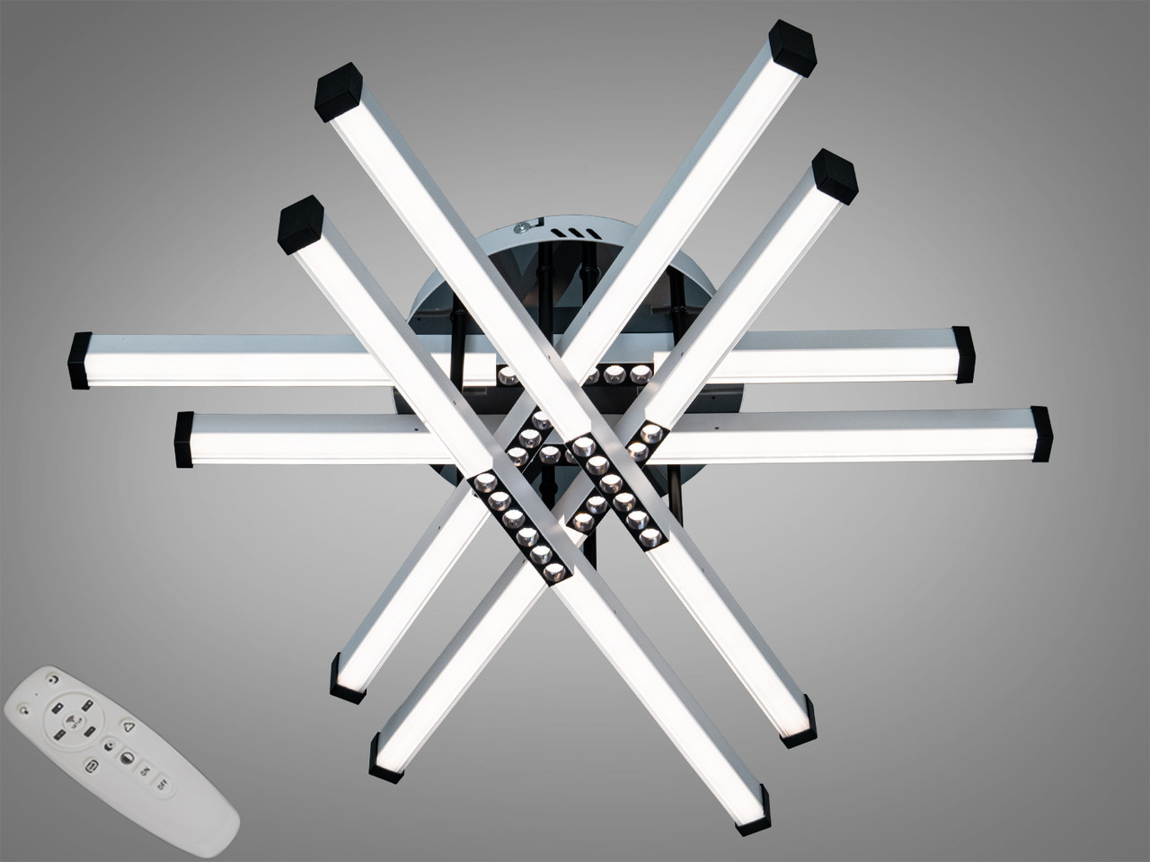 Світлодіодна люстра Diasha 2531WH+BK dimmer, димер, пульт, 80 W, 67 см, 13-19m2 Світлодіодна люстра Diasha 2531WH+BK dimmer, димер, пульт, 80 W, 67 см, 13-19m2