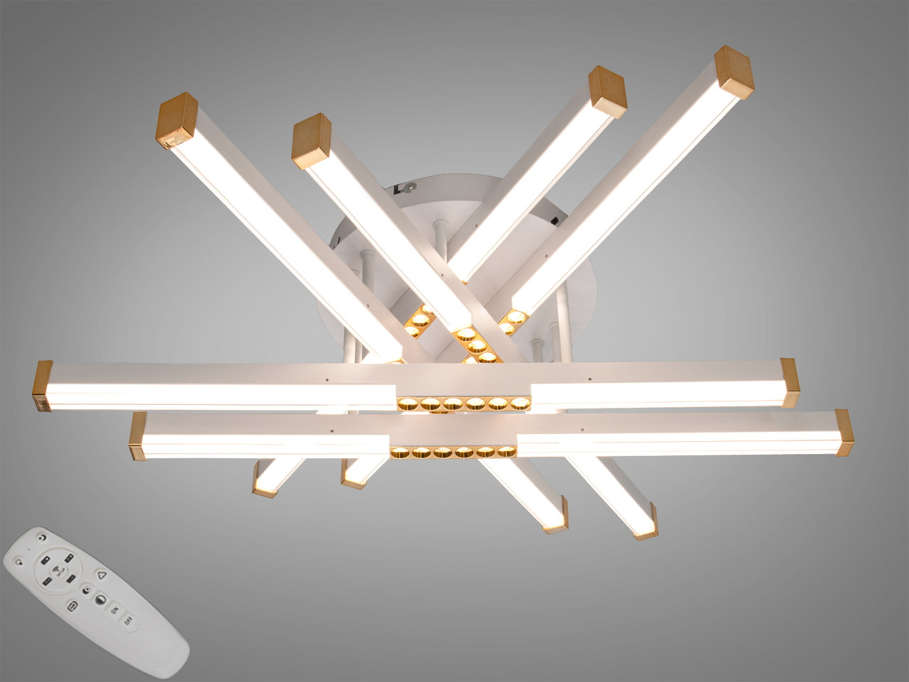 Світлодіодна люстра Diasha 2531WH+WH dimmer для спальні, кухні та вітальні, димер, пульт, 80 W, 67 см, 13-19m2 Світлодіодна люстра Diasha 2531WH+WH dimmer для спальні, кухні та вітальні, димер, пульт, 80 W, 67 см, 13-19m2