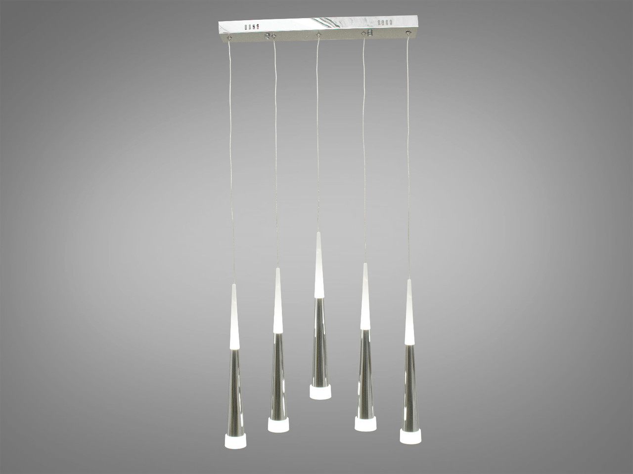 Люстра стельова LED Diasha 3002/5HR, 18W, 4100K, хром, для високих стель, сучасний стиль