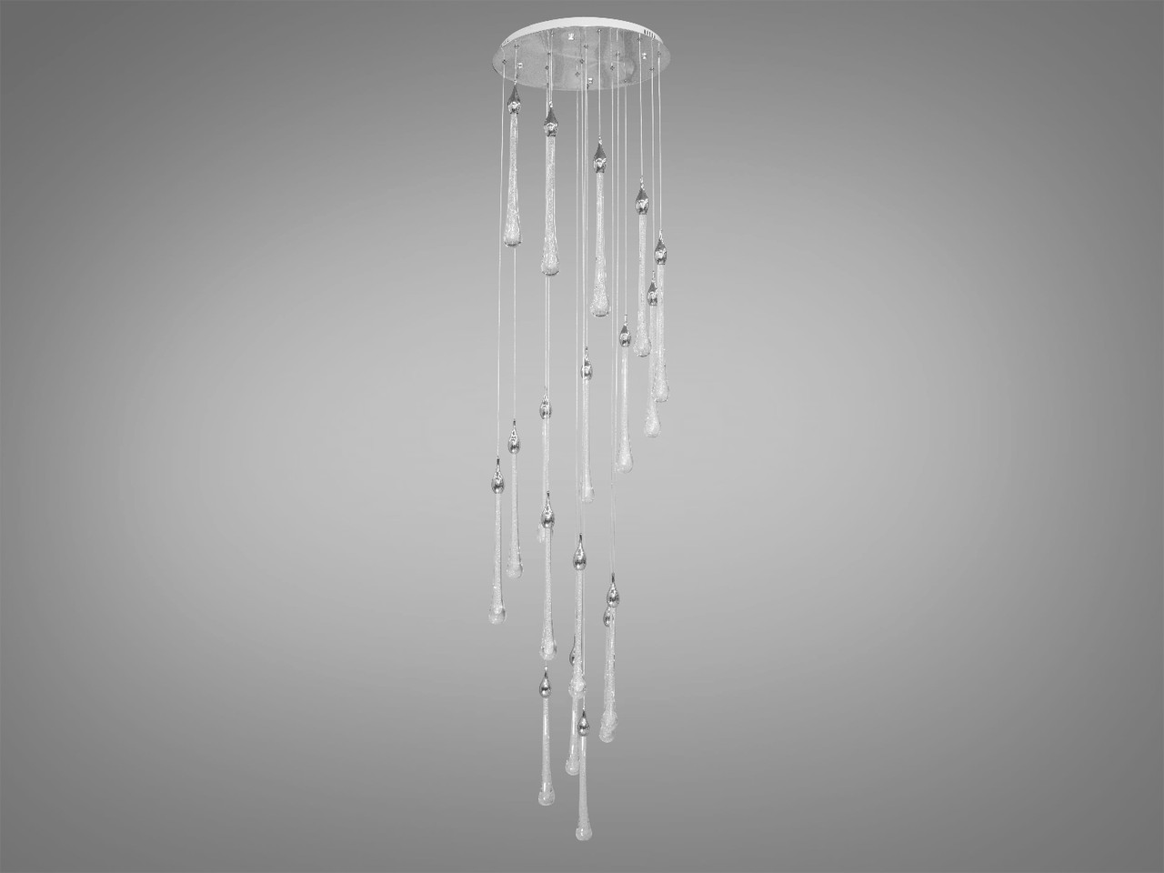 Люстра стельова LED Diasha 3003/18HR, 45W, хром, сучасний стиль для холу, коридору, вітальні Люстра стельова LED Diasha 3003/18HR, 45W, хром, сучасний стиль для холу, коридору, вітальні