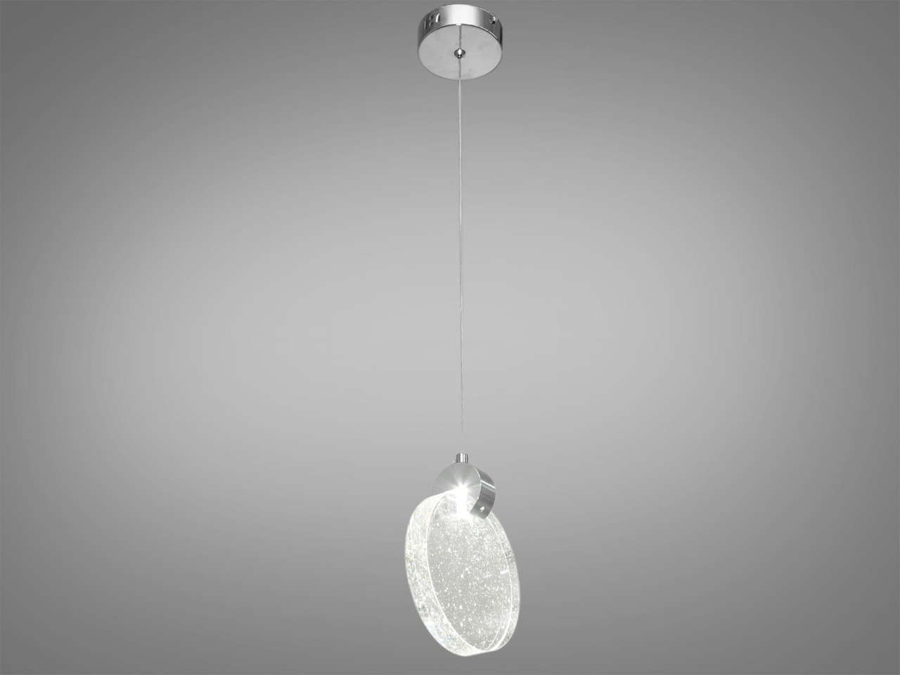 Люстра стельова LED Diasha 3008/1SV, 3W, матовий хром, регульована висота, для коридору та вітальні