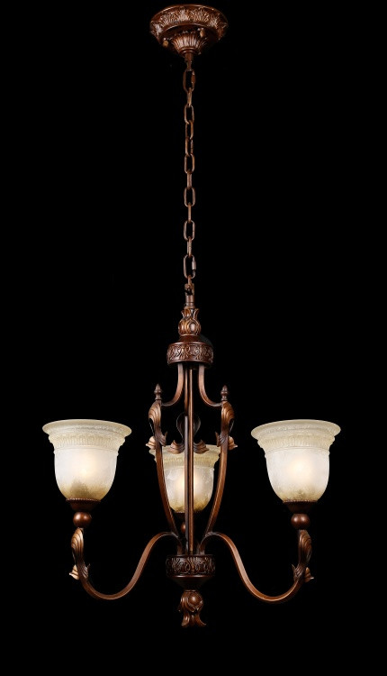 Люстра Splendid Ray L1969CG2/3, 3 лампи, E27, бронза, сучасний стиль, висота 155 см, діаметр 68 см