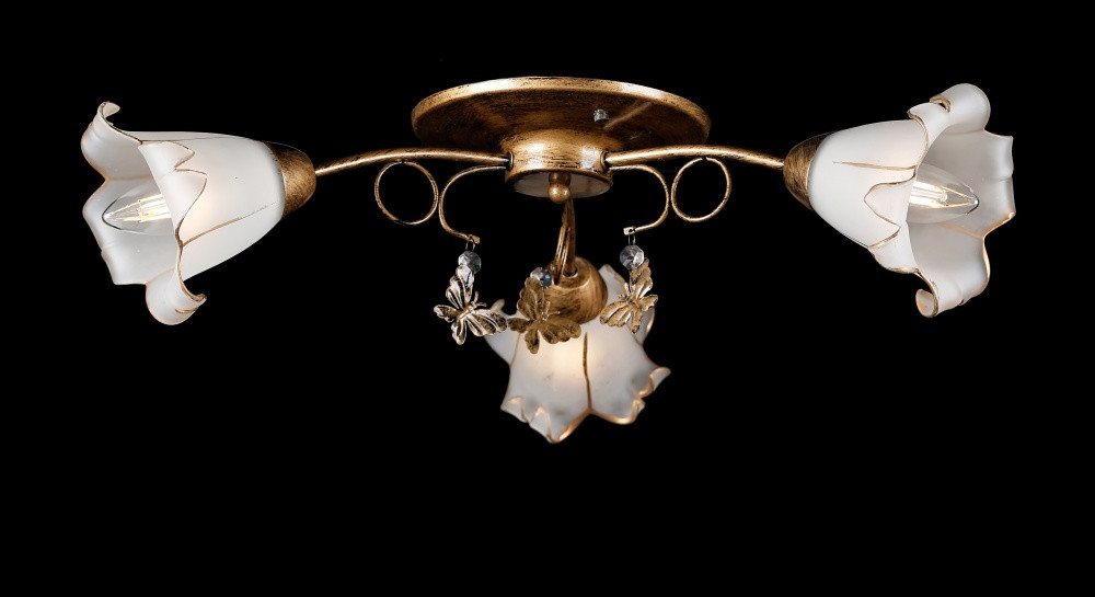 Люстра Splendid Ray L88132/3, 3 лампи E14, 50 см, бронза/білий/золото, сучасний стиль для дому
