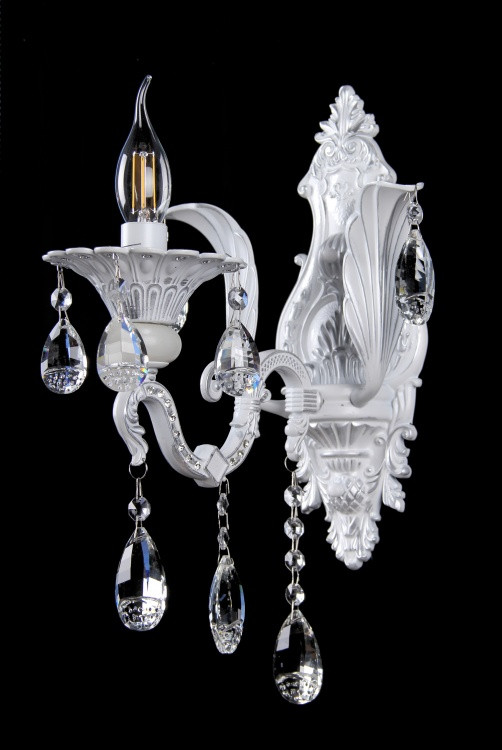 Бра настінне Splendid Ray B223/1W, 1xE14, 40W, білий і хром, сучасний стиль для дому