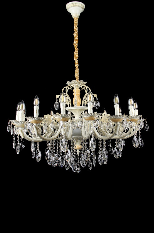 Люстра свічка LED Splendid Ray L05241/16+2P, 18 ламп, E14, біла/золота/коричнева, сучасний стиль для дому