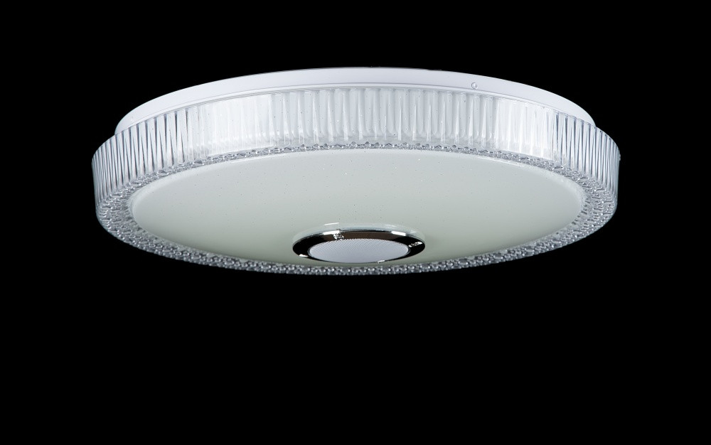 Люстра стельова LED Splendid Ray LY6121/40W*2, 80W, білий, сучасний стиль, з пультом, Bluetooth, діаметр 50 см Люстра стельова LED Splendid Ray LY6121/40W*2, 80W, білий, сучасний стиль, з пультом, Bluetooth, діаметр 50 см
