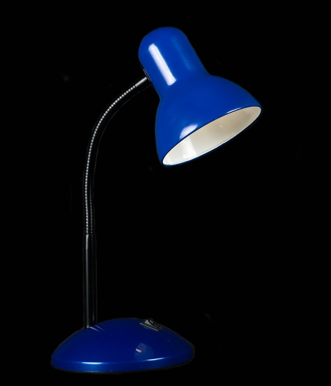 Настільна лампа офісна Splendid Ray NSM-966, E27, 40W, синя, біла, для робочого столу Настільна лампа офісна Splendid Ray NSM-966, E27, 40W, синя, біла, для робочого столу