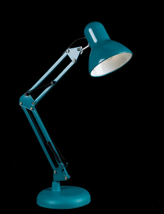 Настільна лампа офісна Splendid Ray NSM-800A (5021BLUE), E27, 40Вт, морська хвиля, регульована висота Настільна лампа офісна Splendid Ray NSM-800A (5021BLUE), E27, 40Вт, морська хвиля, регульована висота