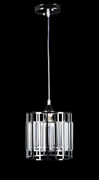 Люстра стельова Splendid Ray L3834/1H, 1xE27, регулювання висоти 25-90 см, хром, білий, сучасний стиль для дому Люстра стельова Splendid Ray L3834/1H, 1xE27, регулювання висоти 25-90 см, хром, білий, сучасний стиль для дому