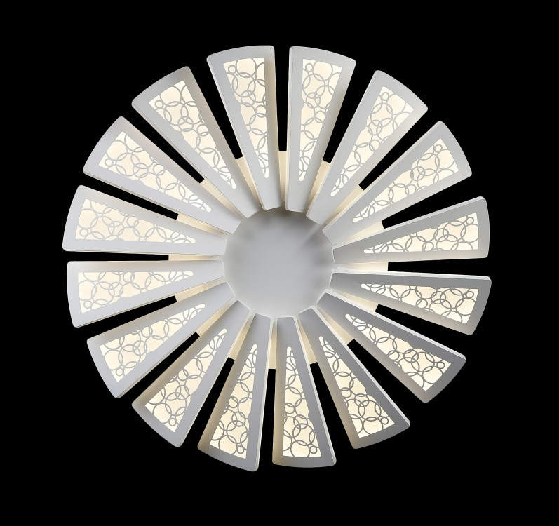 Люстра стельова LED Splendid Ray LK36266/16, 196W, білий, регульована яскравість, сучасний стиль Люстра стельова LED Splendid Ray LK36266/16, 196W, білий, регульована яскравість, сучасний стиль