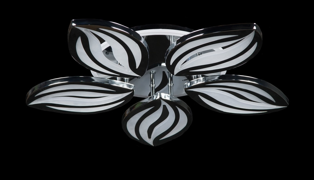 Люстра стельова LED Splendid Ray LK23/5, 120W, білий, хром, сучасний стиль, з пультом, димер, 58 см Люстра стельова LED Splendid Ray LK23/5, 120W, білий, хром, сучасний стиль, з пультом, димер, 58 см