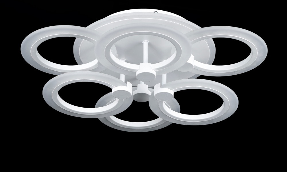 Люстра стельова LED Splendid Ray LK235/3+3+A, 120W, білий, сучасний стиль з пультом, димер Люстра стельова LED Splendid Ray LK235/3+3+A, 120W, білий, сучасний стиль з пультом, димер