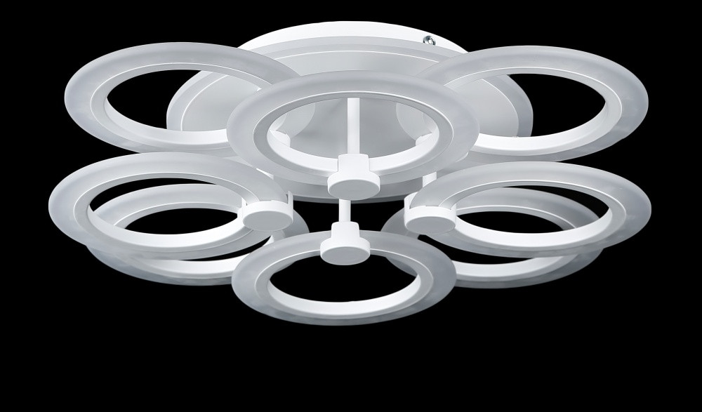 Люстра стельова LED Splendid Ray LK235/4+4+A, 160W, білий, з пультом, димер, сучасний стиль, 50 см Люстра стельова LED Splendid Ray LK235/4+4+A, 160W, білий, з пультом, димер, сучасний стиль, 50 см