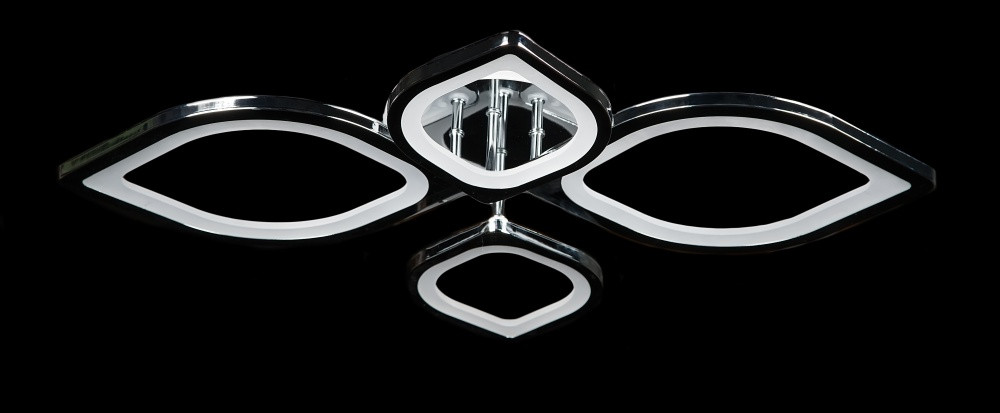 Люстра стельова LED Splendid Ray LK30/2+2+A, 120W, хром/білий, сучасний стиль, з пультом, димер Люстра стельова LED Splendid Ray LK30/2+2+A, 120W, хром/білий, сучасний стиль, з пультом, димер