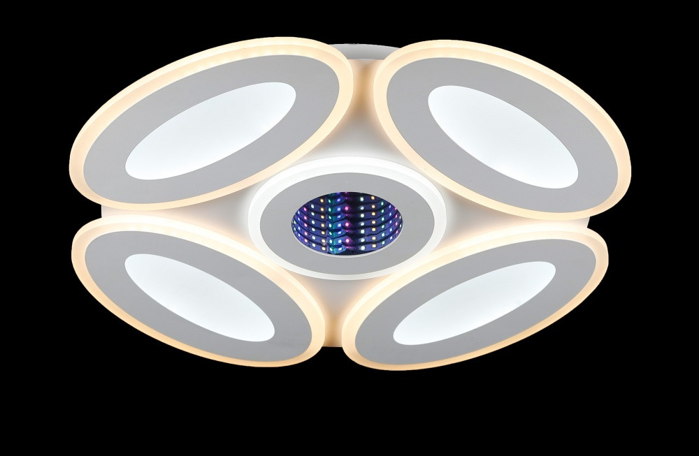 Люстра стельова LED Splendid Ray L78537/4+1, 200W, білий, сучасний стиль з пультом Люстра стельова LED Splendid Ray L78537/4+1, 200W, білий, сучасний стиль з пультом