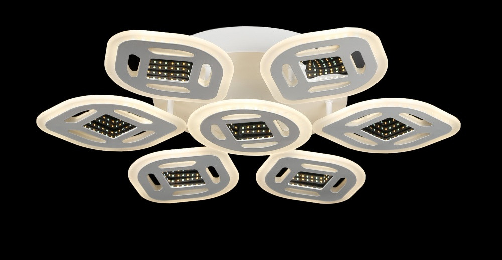Люстра стельова LED Splendid Ray LK39755/6+1, 7 ламп, білий, сучасний стиль Люстра стельова LED Splendid Ray LK39755/6+1, 7 ламп, білий, сучасний стиль