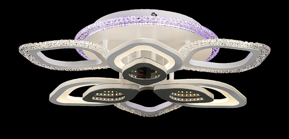 Люстра стельова LED Splendid Ray LK29056/3+3+1, 132W, білий та сірий, сучасний стиль для дому Люстра стельова LED Splendid Ray LK29056/3+3+1, 132W, білий та сірий, сучасний стиль для дому