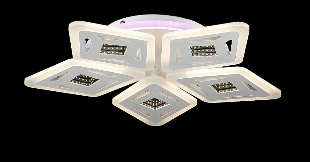 Люстра стельова LED Splendid Ray LK29012/5+1, 150W, білий, з пультом, сучасний стиль, 54 см Люстра стельова LED Splendid Ray LK29012/5+1, 150W, білий, з пультом, сучасний стиль, 54 см