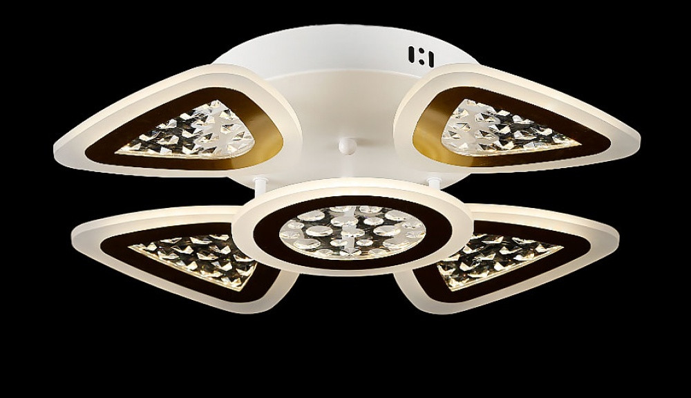 Люстра стельова LED Splendid Ray LK39866/4+1, 150W, білий та золото, з пультом, сучасний стиль Люстра стельова LED Splendid Ray LK39866/4+1, 150W, білий та золото, з пультом, сучасний стиль
