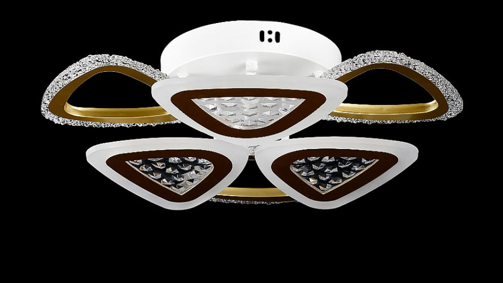 Люстра стельова LED Splendid Ray LK39866/3+3A, 132W, білий та золотий, сучасний стиль, з пультом, димер Люстра стельова LED Splendid Ray LK39866/3+3A, 132W, білий та золотий, сучасний стиль, з пультом, димер