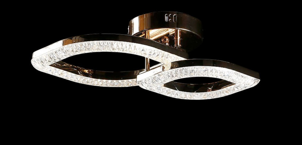 Люстра стельова LED Splendid Ray LT8005/1+1, 80W, золото/білий, сучасний стиль з димером Люстра стельова LED Splendid Ray LT8005/1+1, 80W, золото/білий, сучасний стиль з димером
