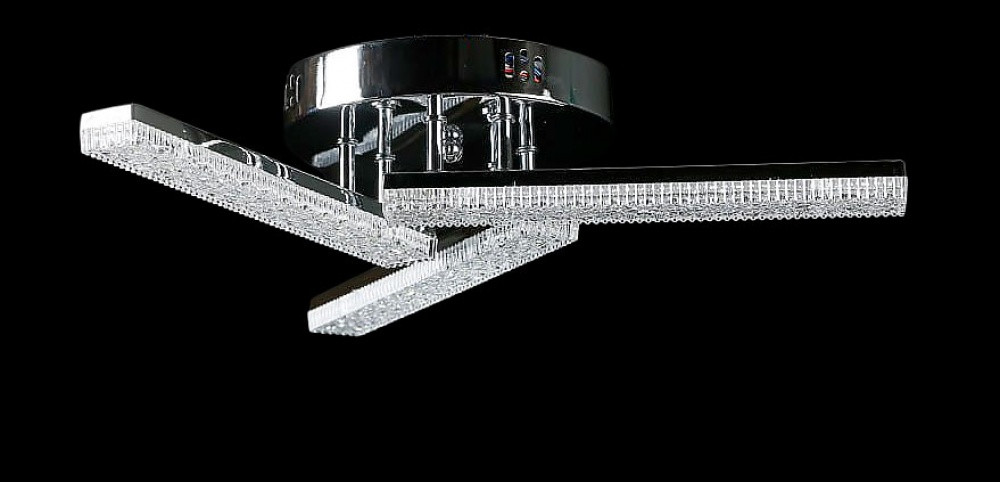 Люстра стельова LED Splendid Ray LT8007/3, 80W, хром, білий, сучасний стиль, з пультом, 3 лампи, димер, 47 см Люстра стельова LED Splendid Ray LT8007/3, 80W, хром, білий, сучасний стиль, з пультом, 3 лампи, димер, 47 см