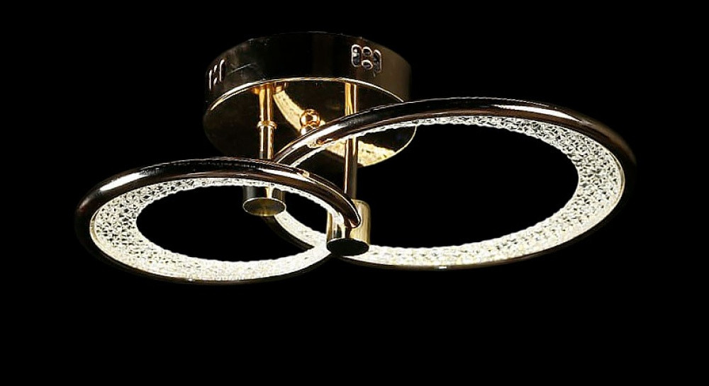 Люстра стельова LED Splendid Ray LT98120/1+1, 2 лампи, золото, білий, сучасний стиль для дому Люстра стельова LED Splendid Ray LT98120/1+1, 2 лампи, золото, білий, сучасний стиль для дому