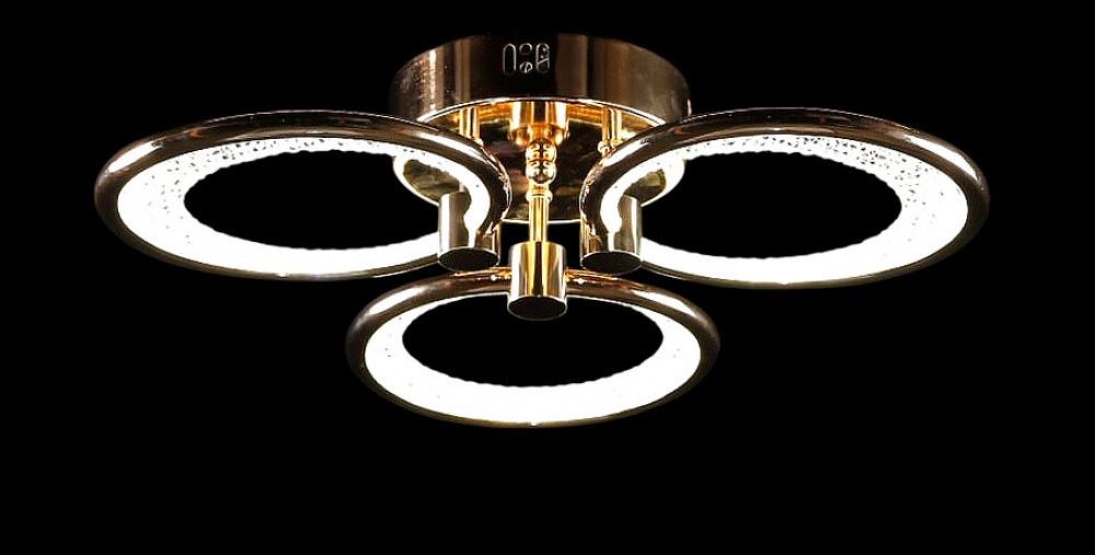 Люстра стельова LED Splendid Ray LT98120/3, 80W, золота, біла, сучасний стиль для дому Люстра стельова LED Splendid Ray LT98120/3, 80W, золота, біла, сучасний стиль для дому