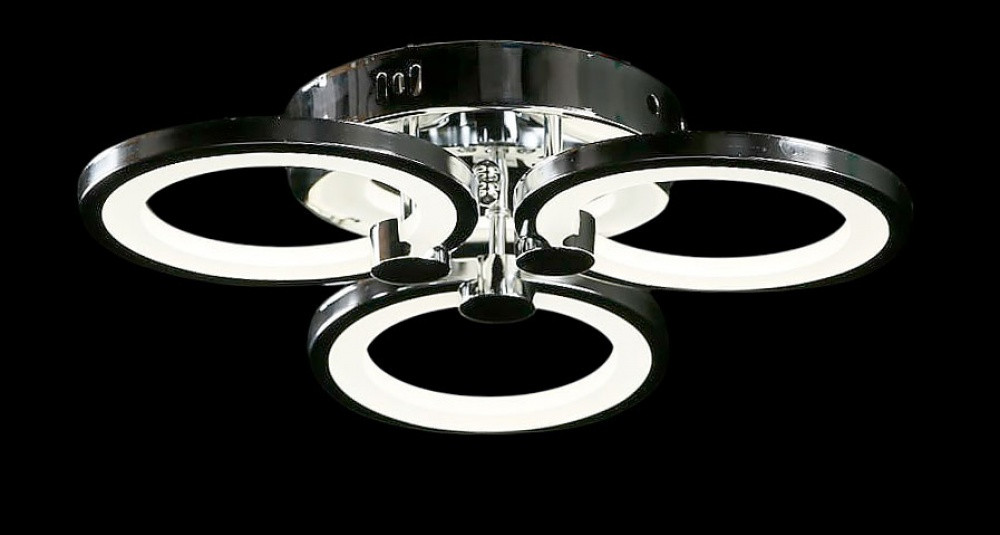 Люстра стельова LED Splendid Ray LK38/3, 80W, хром, білий, сучасний стиль, з пультом, димер Люстра стельова LED Splendid Ray LK38/3, 80W, хром, білий, сучасний стиль, з пультом, димер