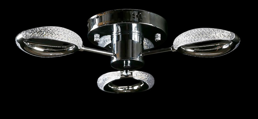 Люстра стельова LED Splendid Ray LT9861/3, 80W, хром, білий, сучасний стиль з пультом Люстра стельова LED Splendid Ray LT9861/3, 80W, хром, білий, сучасний стиль з пультом