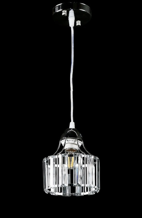 Люстра стельова E27 Splendid Ray L1260/1 (CR), хром, білий, регульована висота 20-55 см, сучасний стиль для дому Люстра стельова E27 Splendid Ray L1260/1 (CR), хром, білий, регульована висота 20-55 см, сучасний стиль для дому