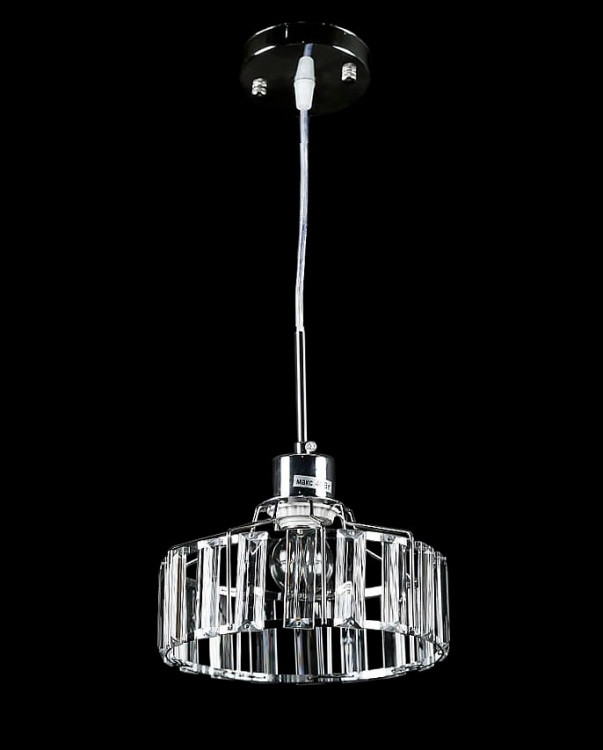 Стельова люстра E27 Splendid Ray L7396/1 (CR), 1 лампа, хром, білий, регульована висота 27-55 см Стельова люстра E27 Splendid Ray L7396/1 (CR), 1 лампа, хром, білий, регульована висота 27-55 см