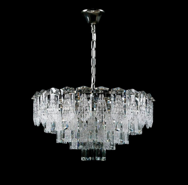 Люстра кришталева Splendid Ray L8532/400/8A, 8 ламп, Е14, хром/білий, сучасний стиль