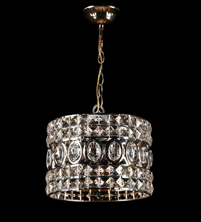 Стельова люстра E27 Splendid Ray L380/1L, 1 лампа, золото та біле, метал та кришталь, сучасний стиль Стельова люстра E27 Splendid Ray L380/1L, 1 лампа, золото та біле, метал та кришталь, сучасний стиль