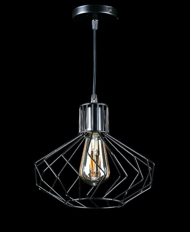 Люстра стельова Splendid Ray L537/1S, E27, регульована, чорний метал, сучасний стиль, діаметр 25 см, висота 30-110 см Люстра стельова Splendid Ray L537/1S, E27, регульована, чорний метал, сучасний стиль, діаметр 25 см, висота 30-110 см