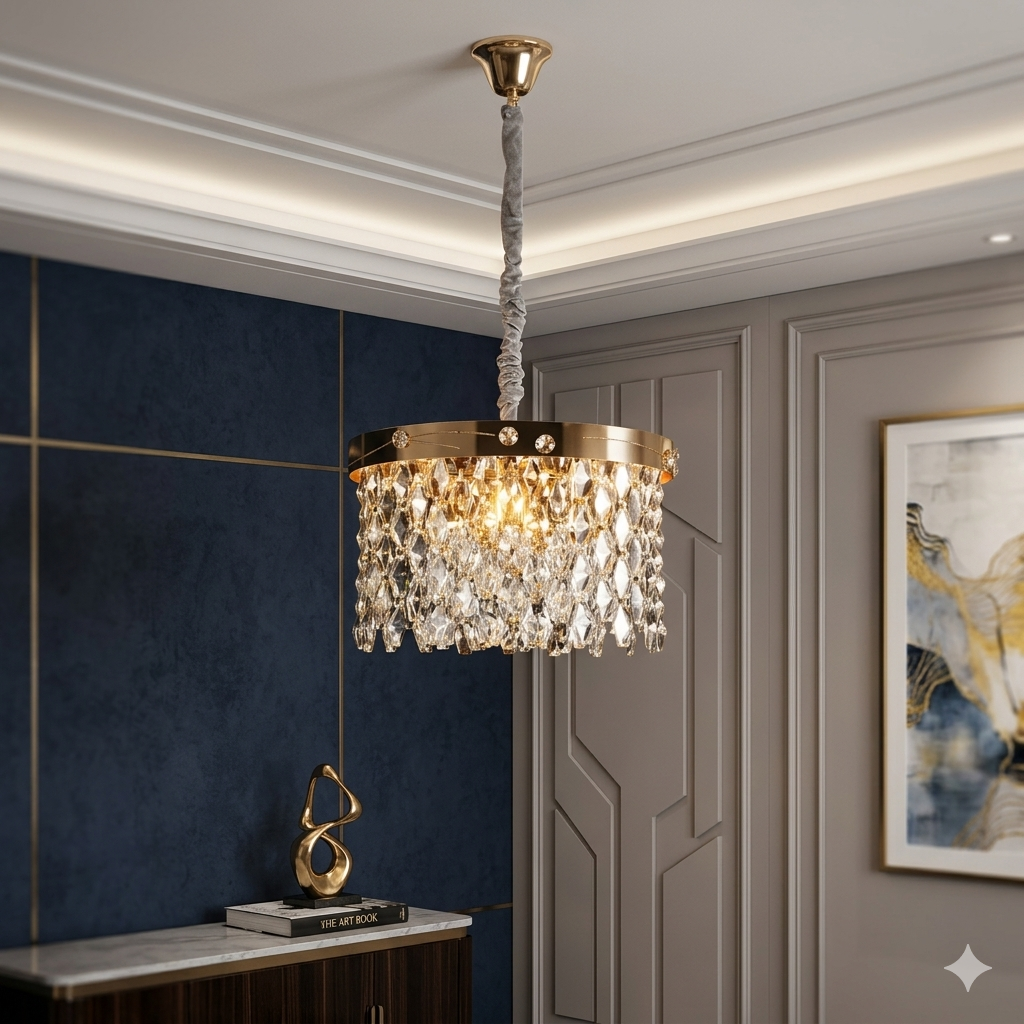 Кришталева люстра Splendid Ray L8588/400/5 (SGD) E14 на 5 ламп до 15 м2 золото