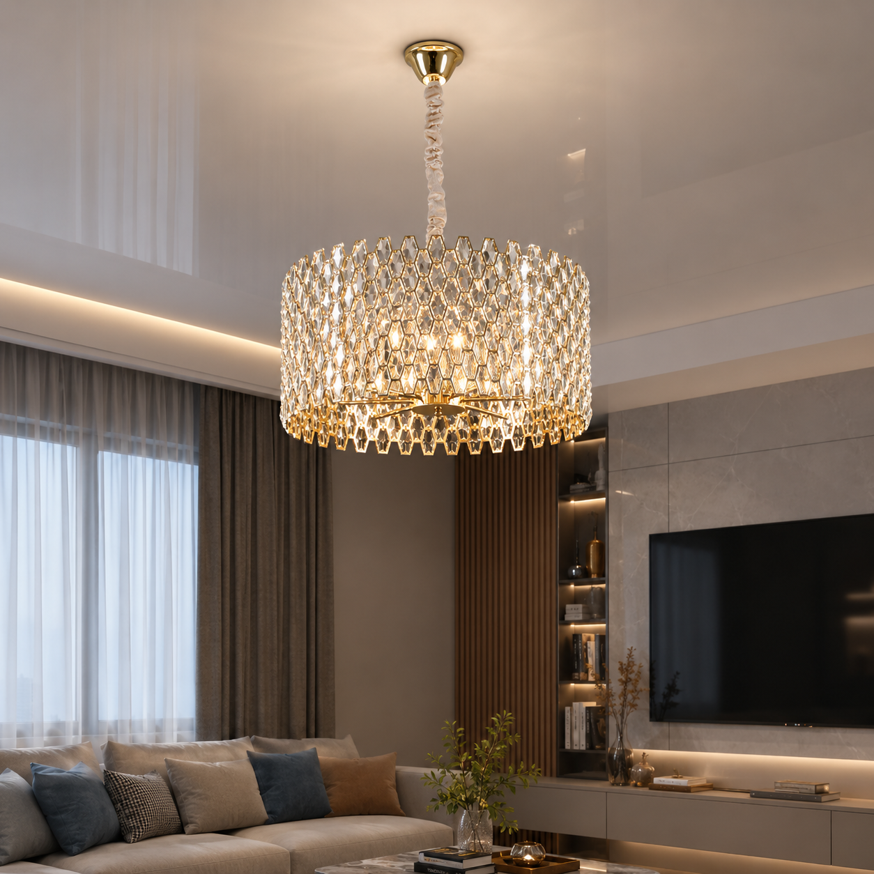 Кришталева люстра Splendid Ray L93305/600/8 (SGD) золото, 8 ламп E14 Кришталева люстра Splendid Ray L93305/600/8 (SGD) золото, 8 ламп E14