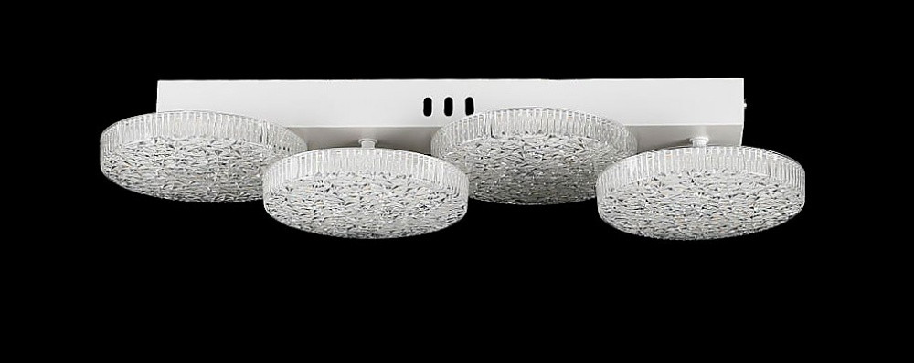 Люстра стельова LED Splendid Ray L3180/4L, 80W, біла, з пультом, 4 лампи, димер, сучасний стиль Люстра стельова LED Splendid Ray L3180/4L, 80W, біла, з пультом, 4 лампи, димер, сучасний стиль