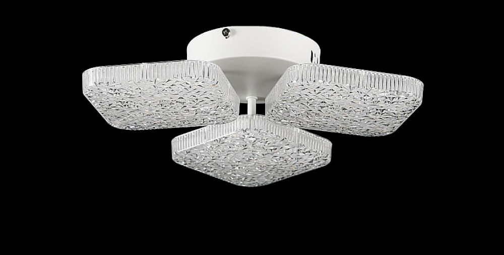 Люстра стельова LED Splendid Ray L3181/3, 72W, білий, з пультом, сучасний стиль, 3 лампи, димер, 37 см Люстра стельова LED Splendid Ray L3181/3, 72W, білий, з пультом, сучасний стиль, 3 лампи, димер, 37 см