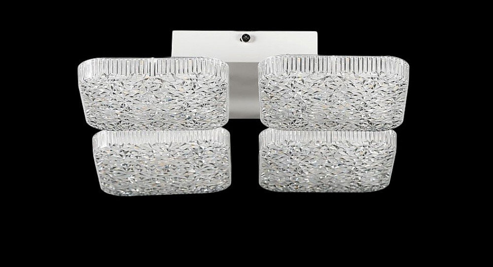 Люстра стельова LED Splendid Ray L3181/4, 96W, білий, з пультом, сучасний стиль Люстра стельова LED Splendid Ray L3181/4, 96W, білий, з пультом, сучасний стиль