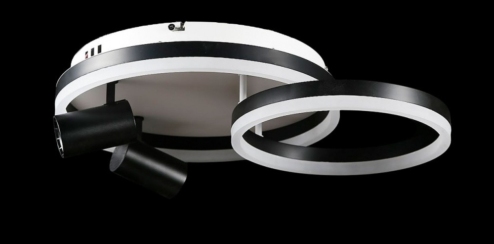 Люстра стельова LED Splendid Ray L2464/550/2+2, 4 лампи, білий/чорний, димер, сучасний стиль Люстра стельова LED Splendid Ray L2464/550/2+2, 4 лампи, білий/чорний, димер, сучасний стиль