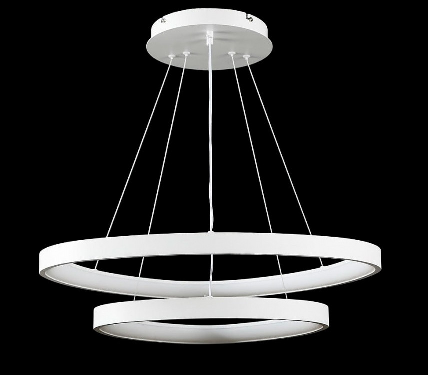 Люстра світлодіодна Splendid Ray L2550/650+450/2 LED, 2 лампи, регулювання світла, білий колір, сучасний стиль для дому Люстра світлодіодна Splendid Ray L2550/650+450/2 LED, 2 лампи, регулювання світла, білий колір, сучасний стиль для дому