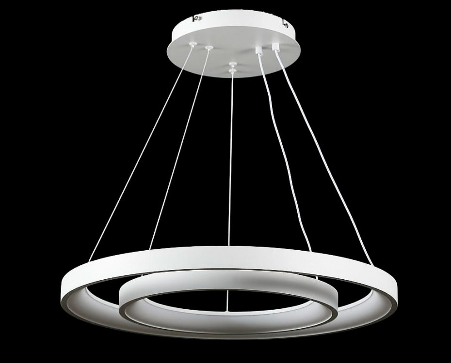 Люстра стельова LED Splendid Ray L2551/580+380/2, 2 лампи, білий, регулювання світла, сучасний стиль Люстра стельова LED Splendid Ray L2551/580+380/2, 2 лампи, білий, регулювання світла, сучасний стиль
