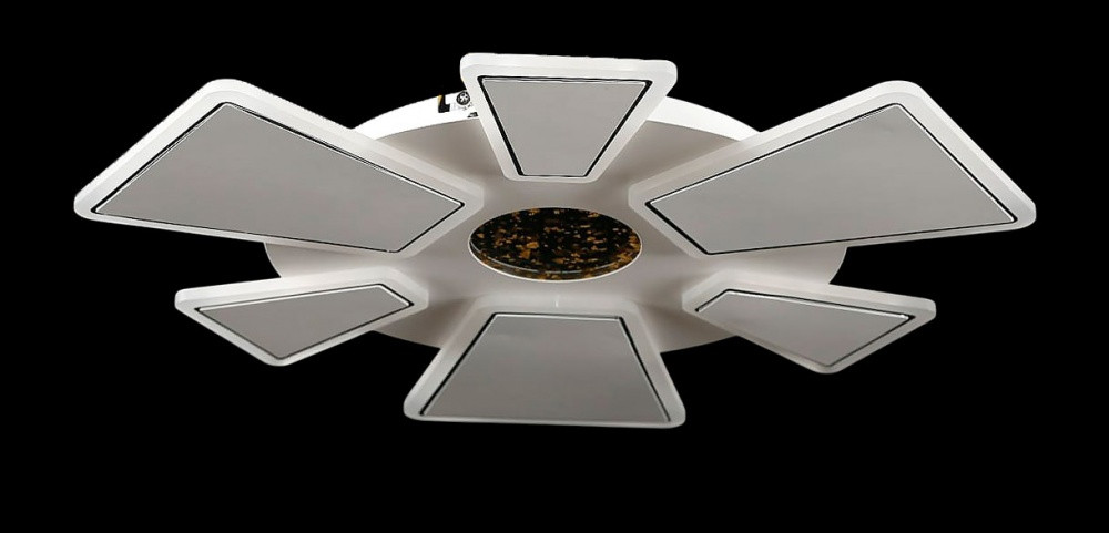 Люстра стельова LED Splendid Ray L2638/560/6+1, 7 ламп, 220В, білий акрил, сучасний стиль Люстра стельова LED Splendid Ray L2638/560/6+1, 7 ламп, 220В, білий акрил, сучасний стиль