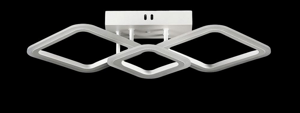 Люстра стельова LED Splendid Ray L2929/2+1, 58W, білий, сучасний стиль з пультом, димер, 3 лампи, 57 см Люстра стельова LED Splendid Ray L2929/2+1, 58W, білий, сучасний стиль з пультом, димер, 3 лампи, 57 см
