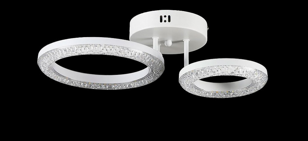 Люстра стельова LED Splendid Ray L2723/1+1, 42W, білий, з пультом, димер, сучасний стиль Люстра стельова LED Splendid Ray L2723/1+1, 42W, білий, з пультом, димер, сучасний стиль